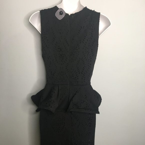 Boutique - Black Peplum Cocktail Dress - Item#92 - Picture 8 of 11
